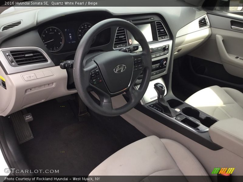 Quartz White Pearl / Beige 2016 Hyundai Sonata SE