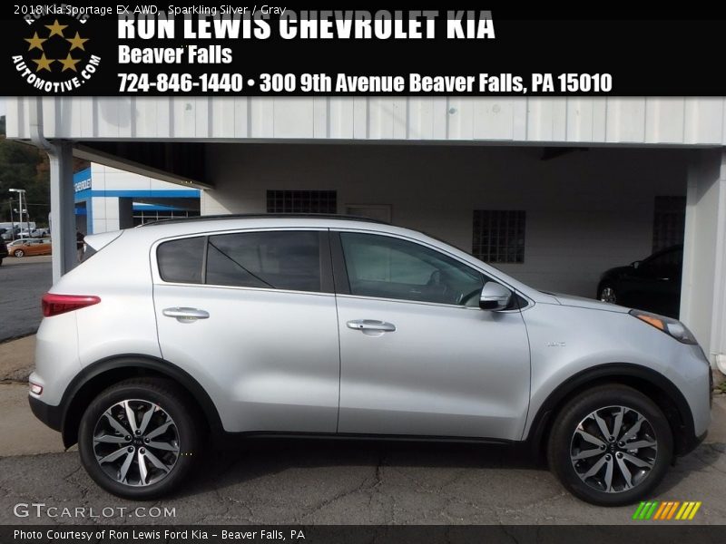 Sparkling Silver / Gray 2018 Kia Sportage EX AWD