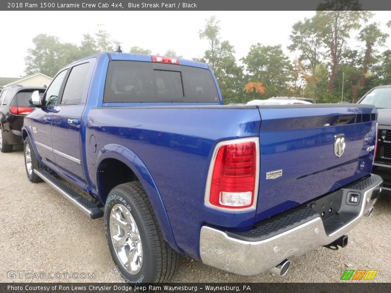 Blue Streak Pearl / Black 2018 Ram 1500 Laramie Crew Cab 4x4