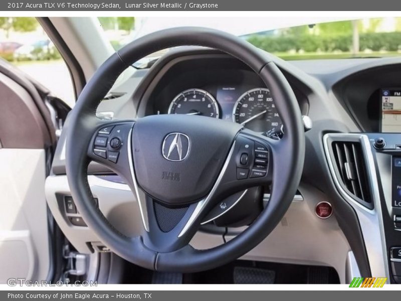 Lunar Silver Metallic / Graystone 2017 Acura TLX V6 Technology Sedan