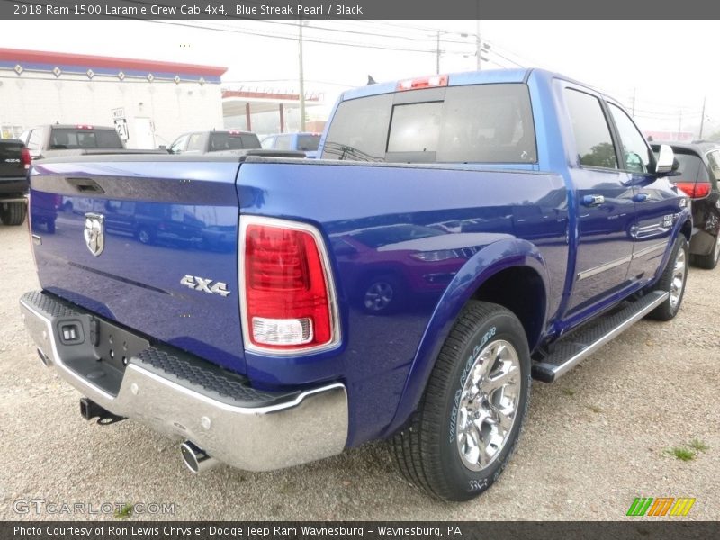 Blue Streak Pearl / Black 2018 Ram 1500 Laramie Crew Cab 4x4