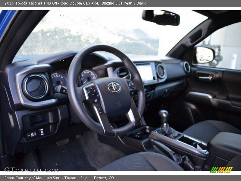 Blazing Blue Pearl / Black 2016 Toyota Tacoma TRD Off-Road Double Cab 4x4