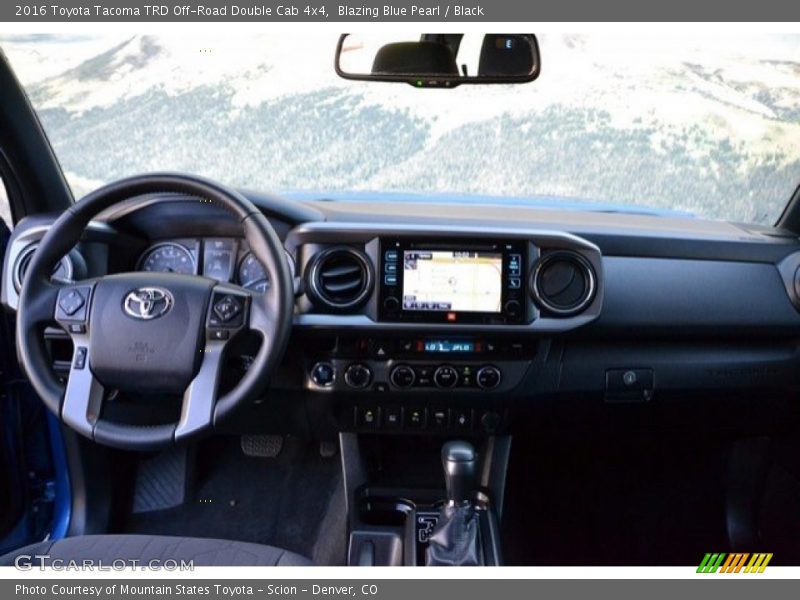 Blazing Blue Pearl / Black 2016 Toyota Tacoma TRD Off-Road Double Cab 4x4
