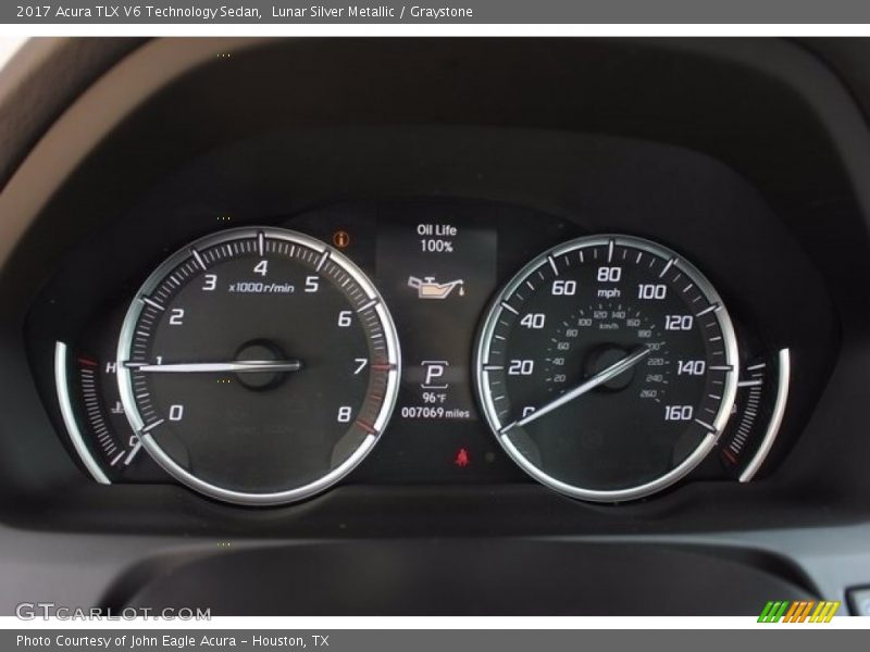 Lunar Silver Metallic / Graystone 2017 Acura TLX V6 Technology Sedan