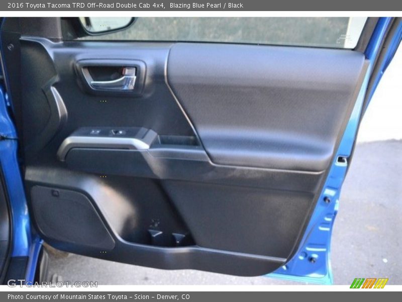 Blazing Blue Pearl / Black 2016 Toyota Tacoma TRD Off-Road Double Cab 4x4