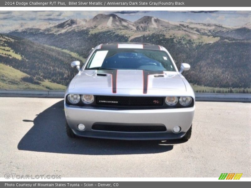 Billet Silver Metallic / Anniversary Dark Slate Gray/Foundry Black 2014 Dodge Challenger R/T Plus