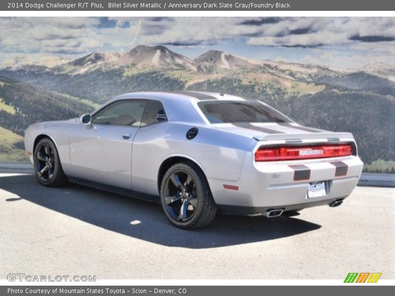 Billet Silver Metallic / Anniversary Dark Slate Gray/Foundry Black 2014 Dodge Challenger R/T Plus