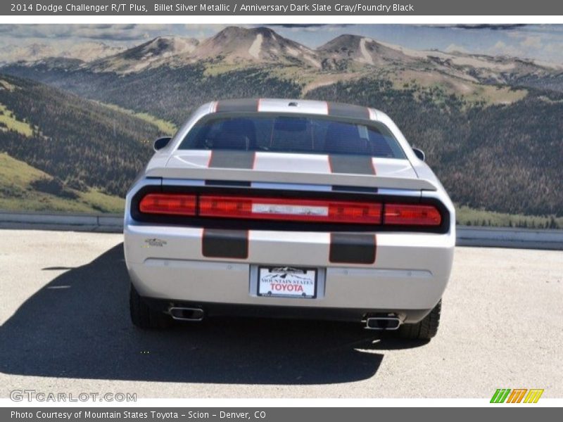 Billet Silver Metallic / Anniversary Dark Slate Gray/Foundry Black 2014 Dodge Challenger R/T Plus