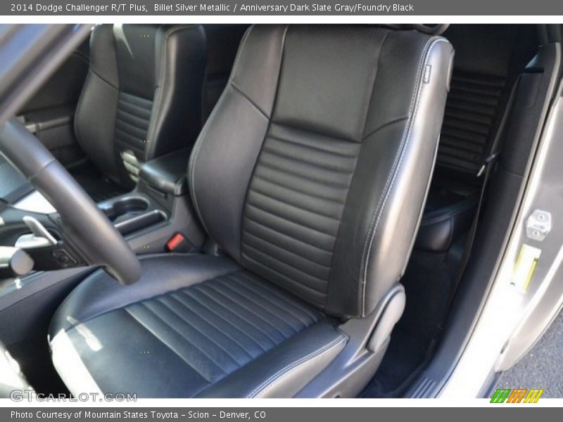 Billet Silver Metallic / Anniversary Dark Slate Gray/Foundry Black 2014 Dodge Challenger R/T Plus