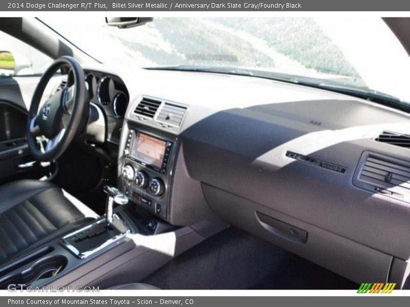 Billet Silver Metallic / Anniversary Dark Slate Gray/Foundry Black 2014 Dodge Challenger R/T Plus