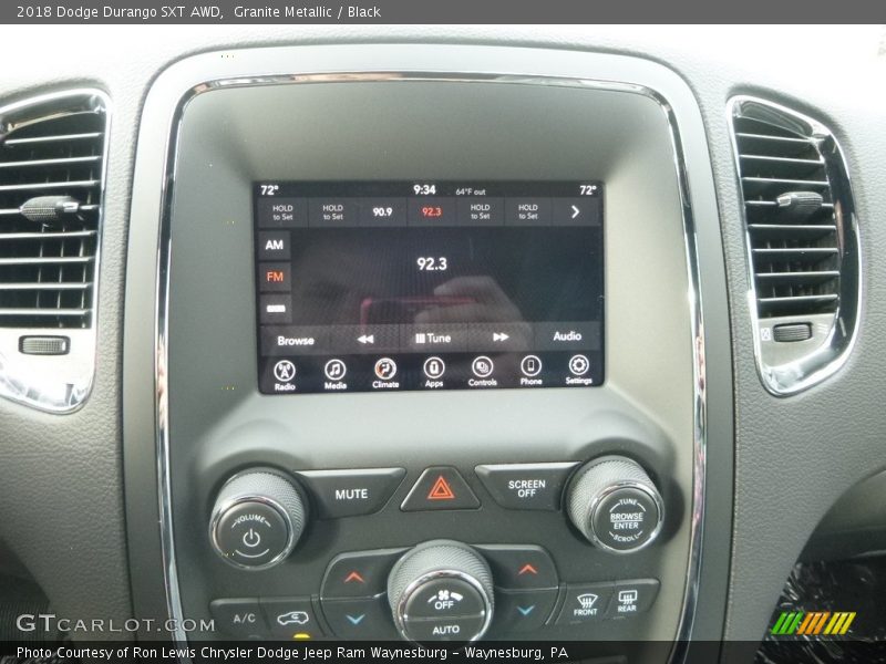Granite Metallic / Black 2018 Dodge Durango SXT AWD