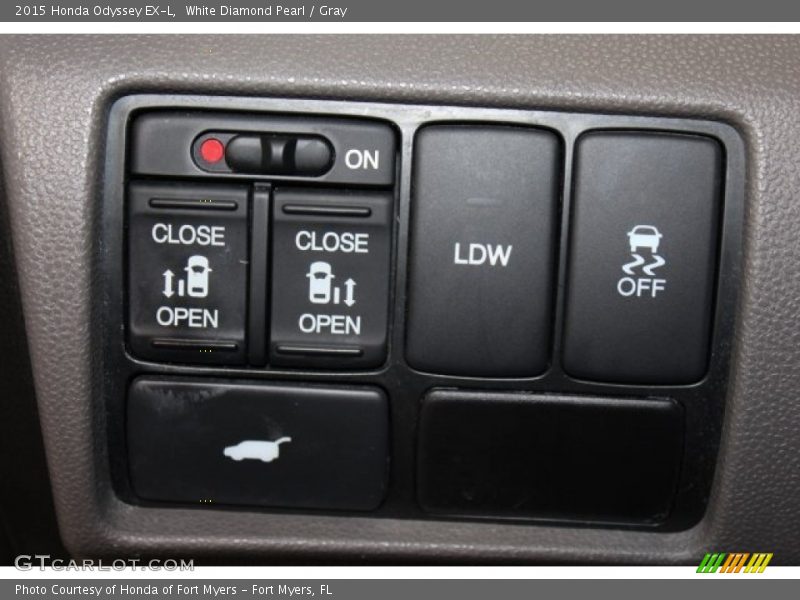 White Diamond Pearl / Gray 2015 Honda Odyssey EX-L