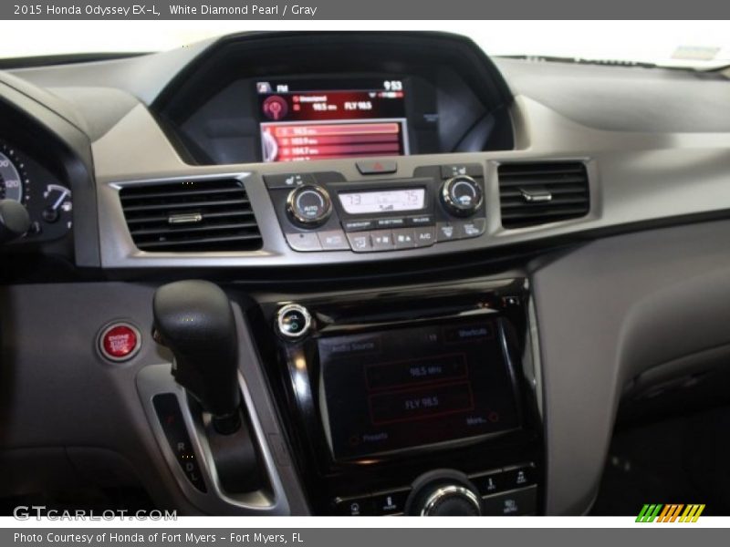 White Diamond Pearl / Gray 2015 Honda Odyssey EX-L