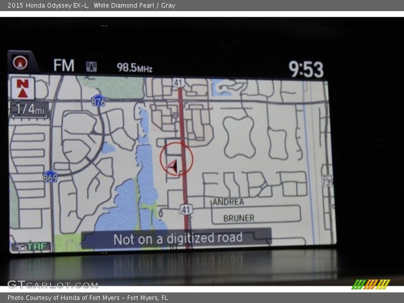 White Diamond Pearl / Gray 2015 Honda Odyssey EX-L