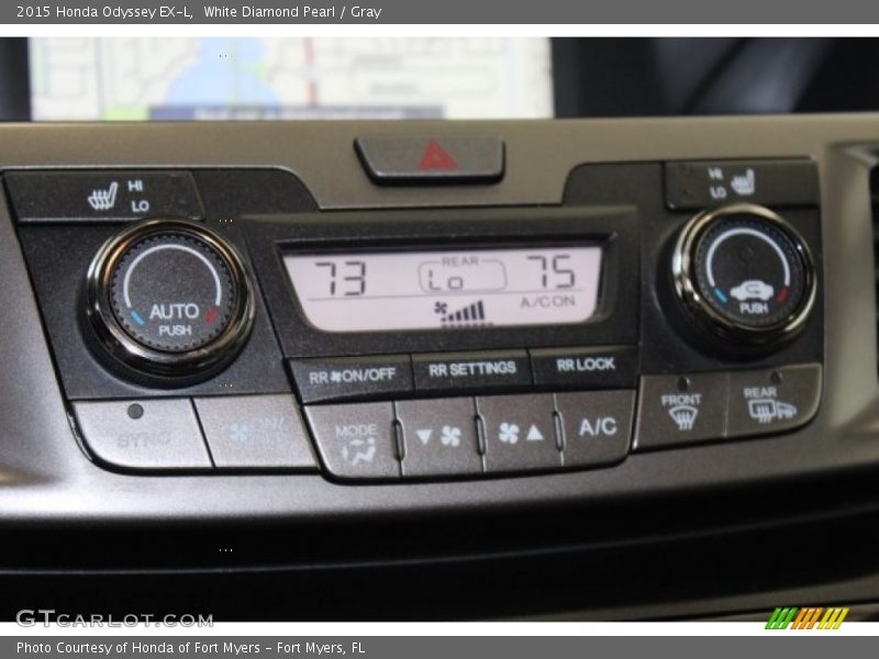 White Diamond Pearl / Gray 2015 Honda Odyssey EX-L