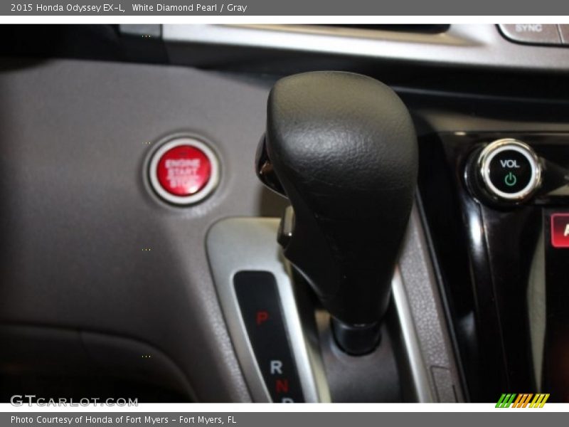 White Diamond Pearl / Gray 2015 Honda Odyssey EX-L