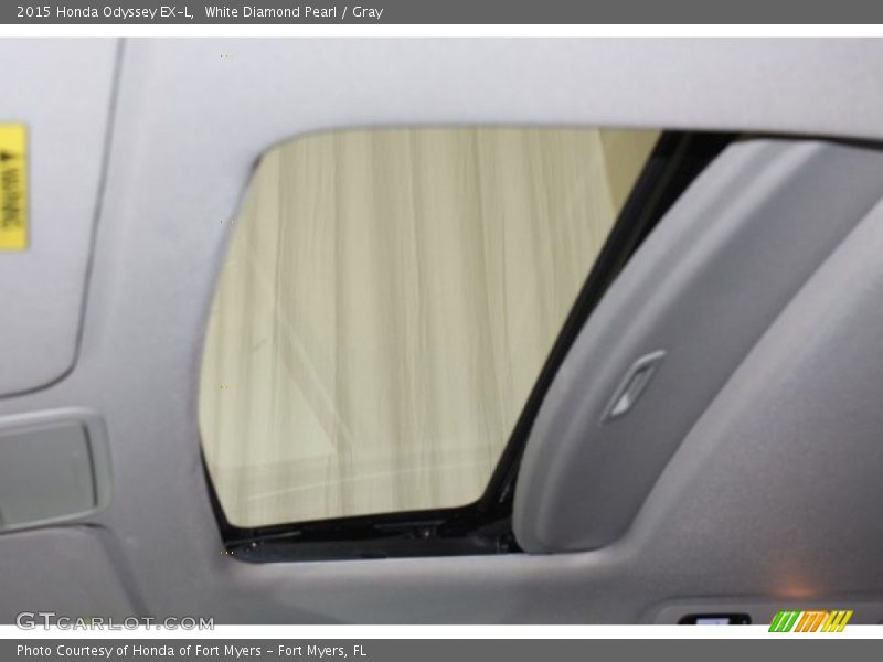 White Diamond Pearl / Gray 2015 Honda Odyssey EX-L