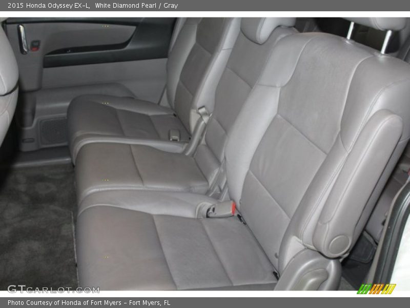 White Diamond Pearl / Gray 2015 Honda Odyssey EX-L