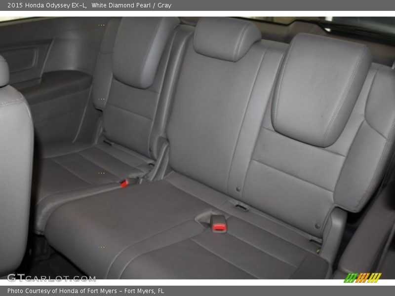 White Diamond Pearl / Gray 2015 Honda Odyssey EX-L