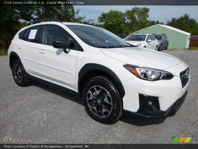 Crystal White Pearl / Gray 2018 Subaru Crosstrek 2.0i
