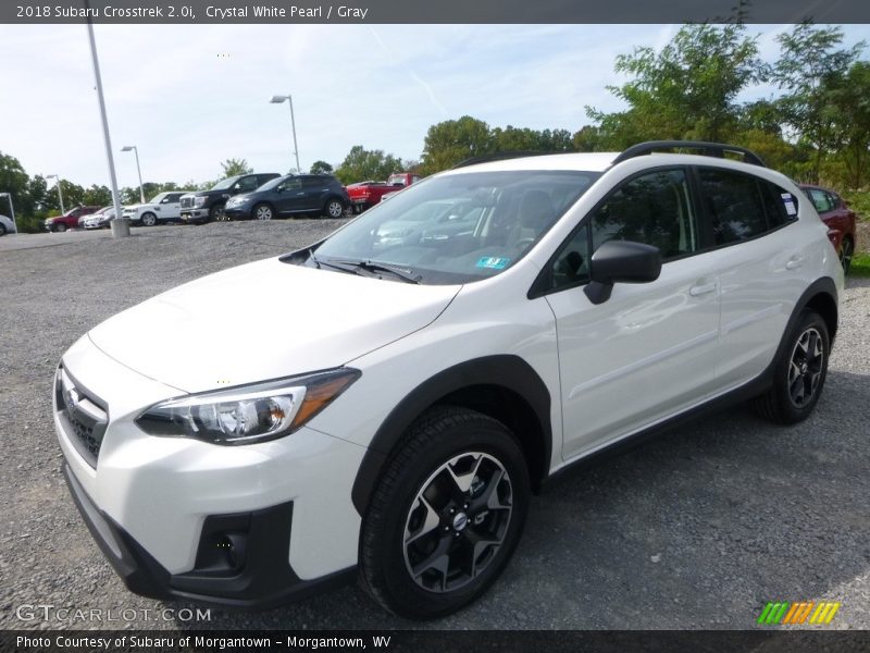 Crystal White Pearl / Gray 2018 Subaru Crosstrek 2.0i