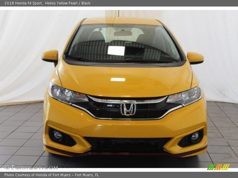 Helios Yellow Pearl / Black 2018 Honda Fit Sport