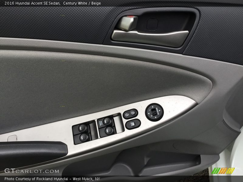 Century White / Beige 2016 Hyundai Accent SE Sedan