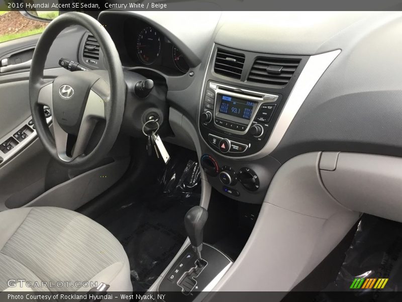 Century White / Beige 2016 Hyundai Accent SE Sedan