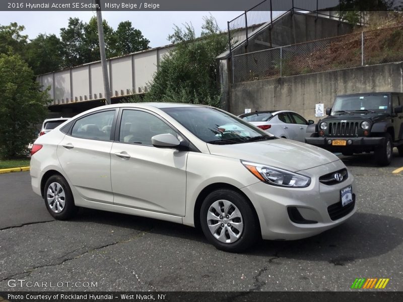 Misty Beige / Beige 2016 Hyundai Accent SE Sedan