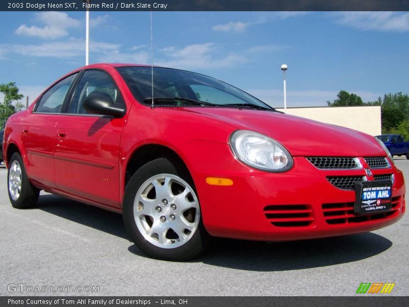 Flame Red / Dark Slate Gray 2003 Dodge Neon SXT