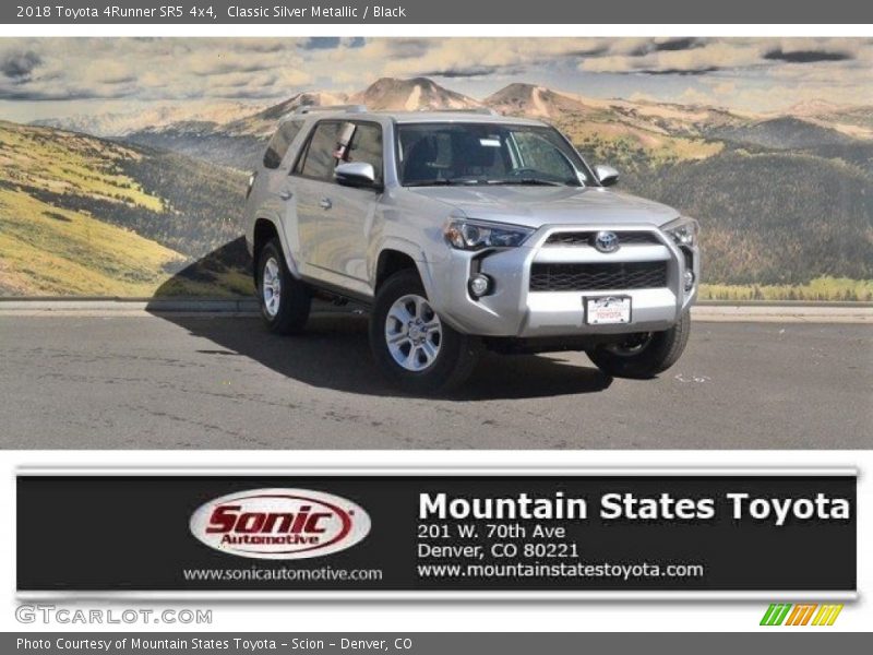 Classic Silver Metallic / Black 2018 Toyota 4Runner SR5 4x4