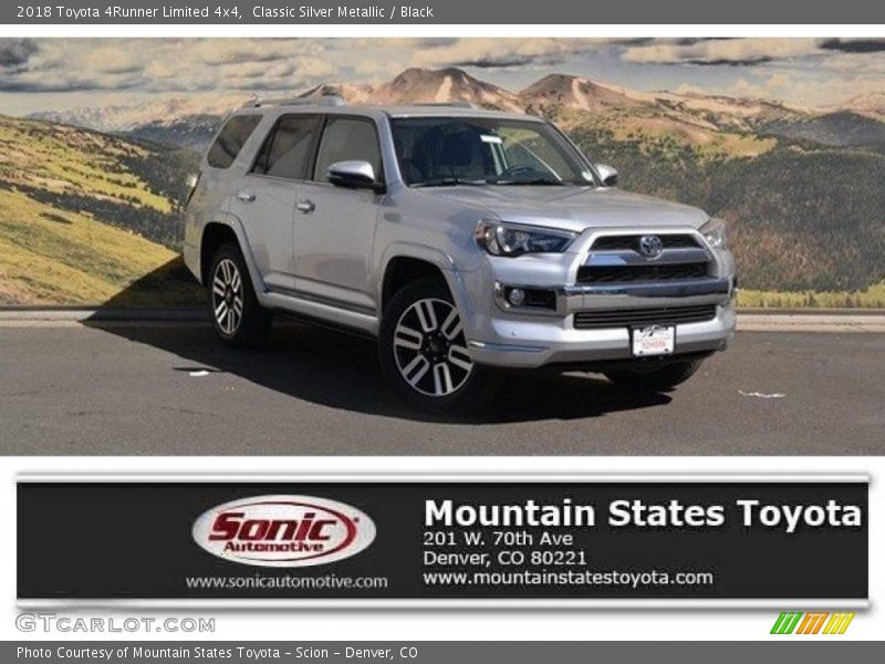 Classic Silver Metallic / Black 2018 Toyota 4Runner Limited 4x4