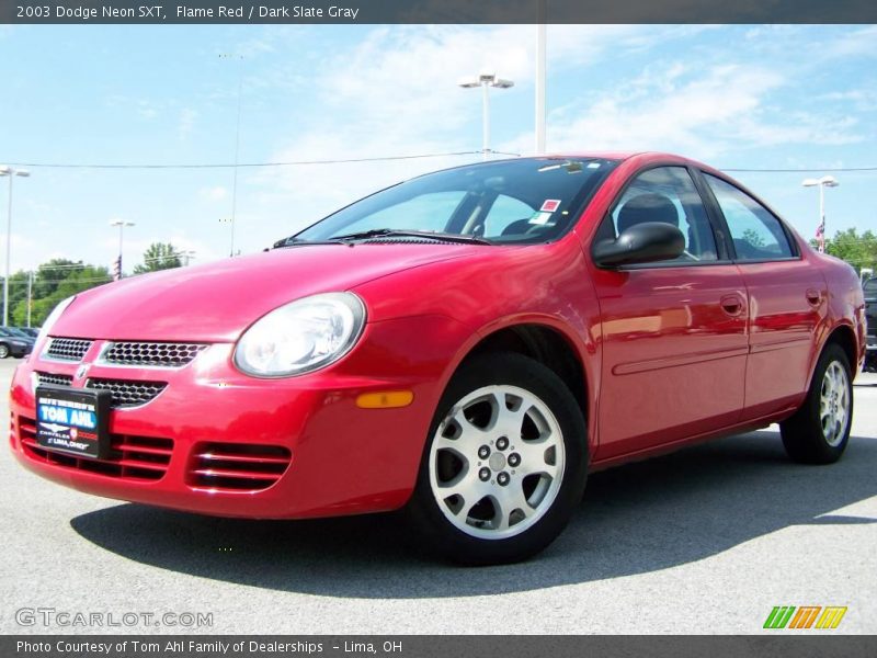 Flame Red / Dark Slate Gray 2003 Dodge Neon SXT