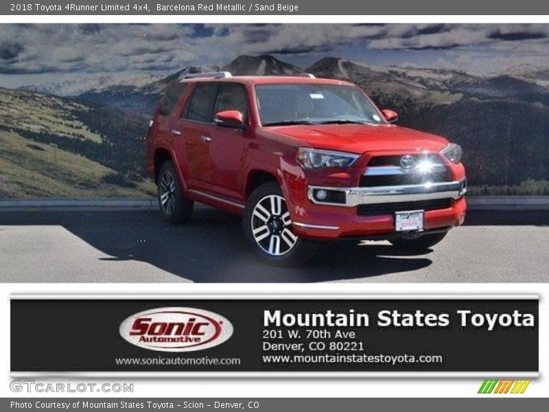 Barcelona Red Metallic / Sand Beige 2018 Toyota 4Runner Limited 4x4