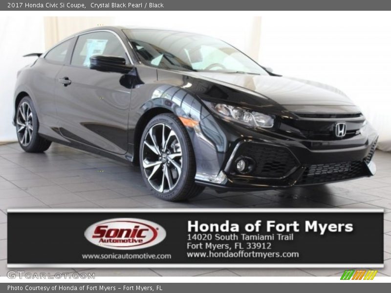 Crystal Black Pearl / Black 2017 Honda Civic Si Coupe
