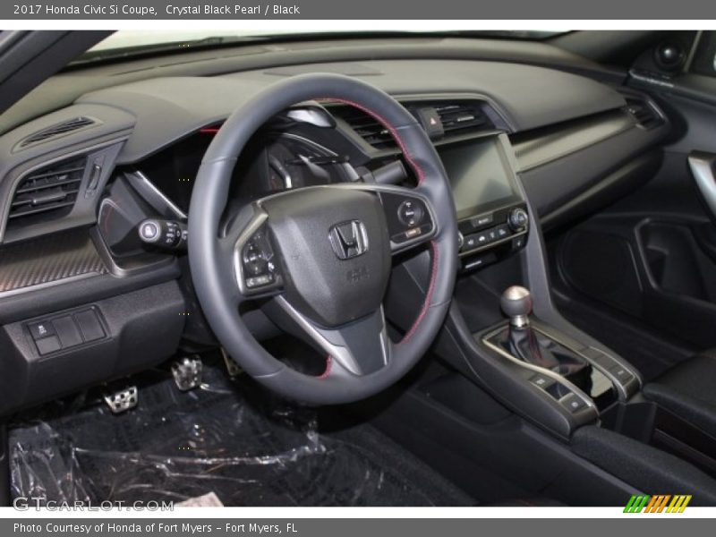 Crystal Black Pearl / Black 2017 Honda Civic Si Coupe