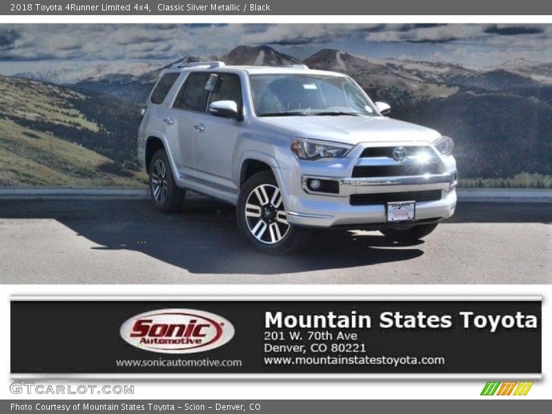 Classic Silver Metallic / Black 2018 Toyota 4Runner Limited 4x4