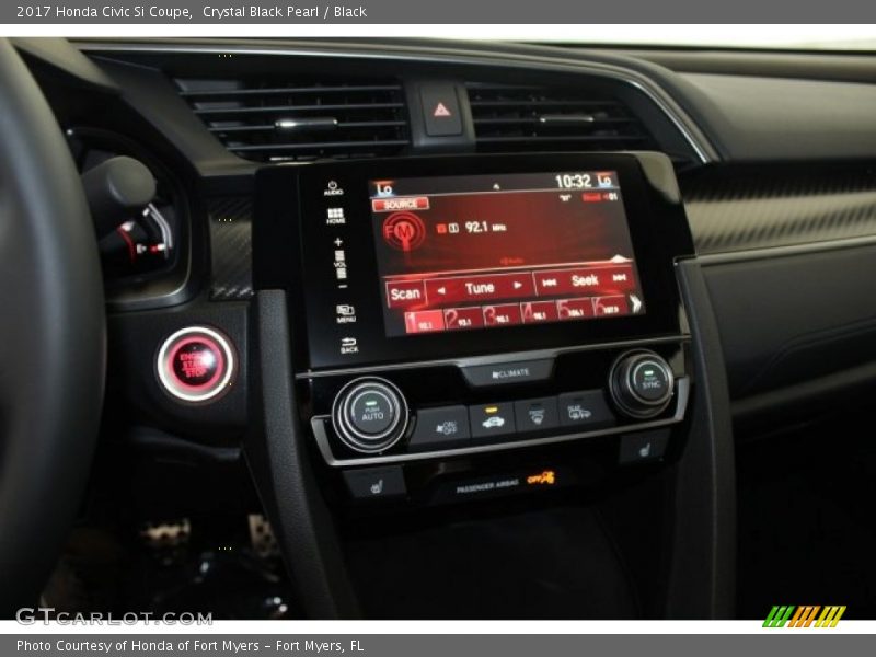Crystal Black Pearl / Black 2017 Honda Civic Si Coupe