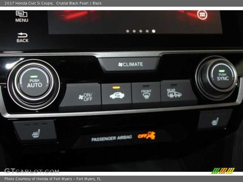 Crystal Black Pearl / Black 2017 Honda Civic Si Coupe