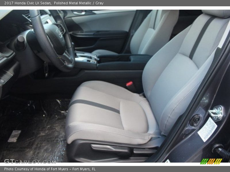 Polished Metal Metallic / Gray 2017 Honda Civic LX Sedan