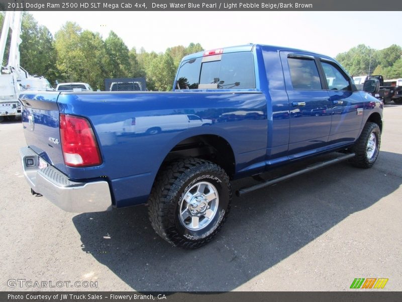 Deep Water Blue Pearl / Light Pebble Beige/Bark Brown 2011 Dodge Ram 2500 HD SLT Mega Cab 4x4