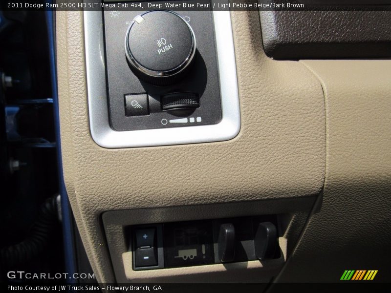 Deep Water Blue Pearl / Light Pebble Beige/Bark Brown 2011 Dodge Ram 2500 HD SLT Mega Cab 4x4