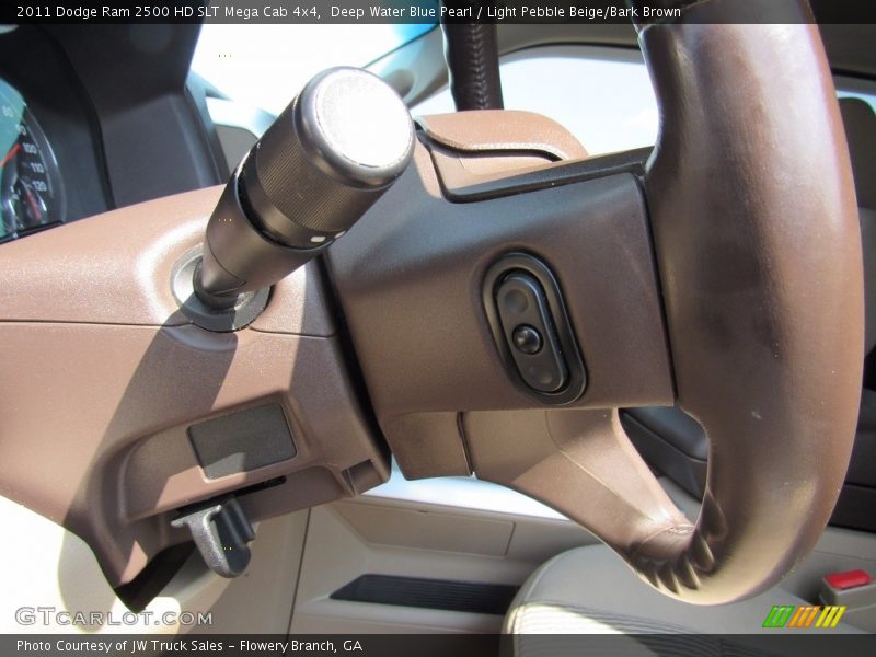 Deep Water Blue Pearl / Light Pebble Beige/Bark Brown 2011 Dodge Ram 2500 HD SLT Mega Cab 4x4