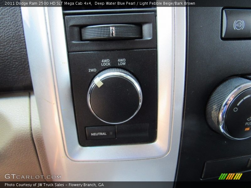 Deep Water Blue Pearl / Light Pebble Beige/Bark Brown 2011 Dodge Ram 2500 HD SLT Mega Cab 4x4