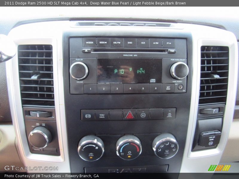 Deep Water Blue Pearl / Light Pebble Beige/Bark Brown 2011 Dodge Ram 2500 HD SLT Mega Cab 4x4