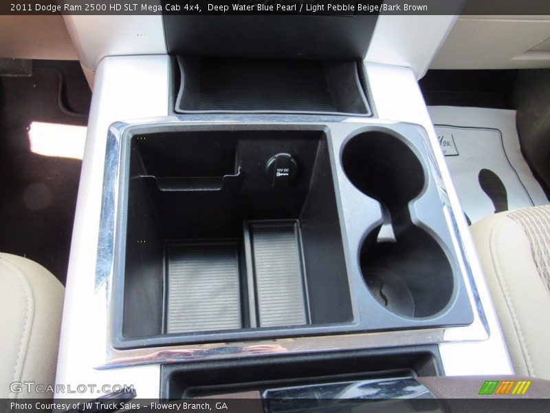Deep Water Blue Pearl / Light Pebble Beige/Bark Brown 2011 Dodge Ram 2500 HD SLT Mega Cab 4x4