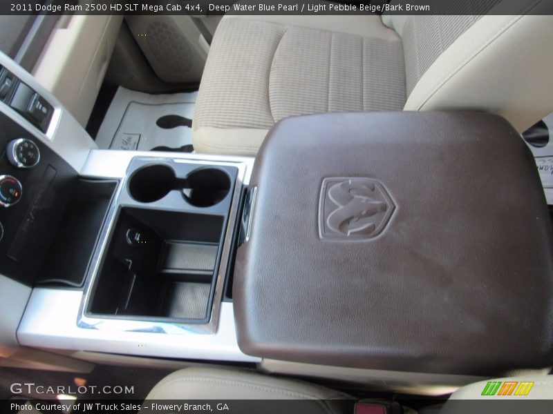 Deep Water Blue Pearl / Light Pebble Beige/Bark Brown 2011 Dodge Ram 2500 HD SLT Mega Cab 4x4