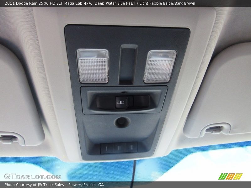 Deep Water Blue Pearl / Light Pebble Beige/Bark Brown 2011 Dodge Ram 2500 HD SLT Mega Cab 4x4