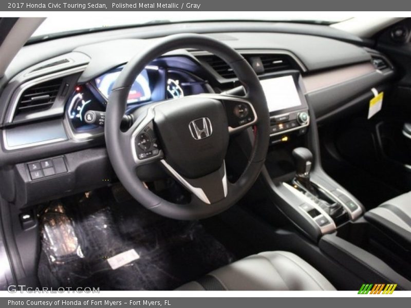 Polished Metal Metallic / Gray 2017 Honda Civic Touring Sedan