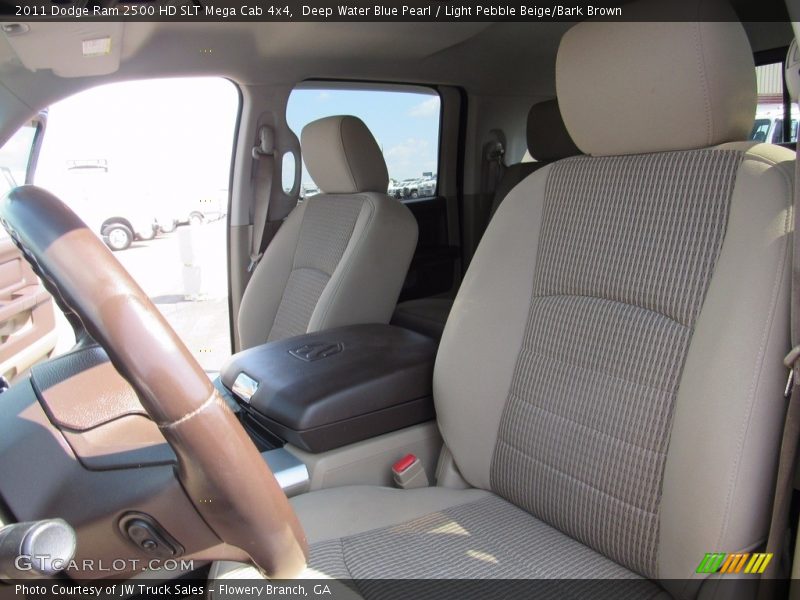 Deep Water Blue Pearl / Light Pebble Beige/Bark Brown 2011 Dodge Ram 2500 HD SLT Mega Cab 4x4